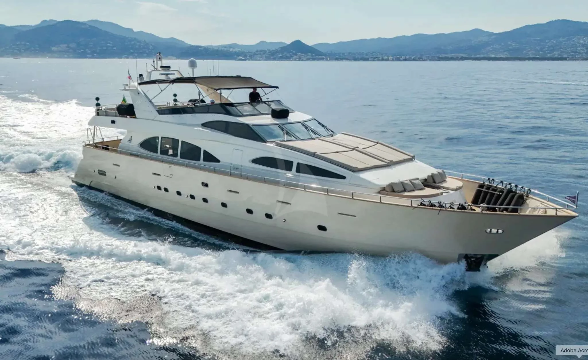 Private corporate reception aboard a yacht moored on the Cannes waterfront